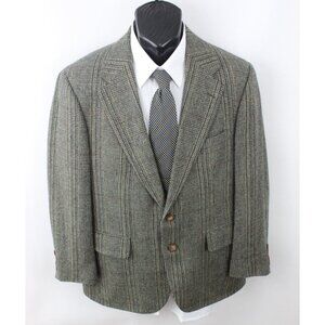 Chaps Ralph Lauren  Men Jacket Blazer Sport Coat 2 Button Vintage USA Green 40 R
